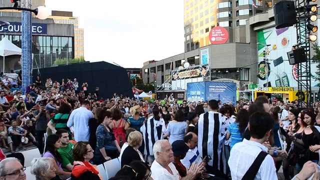 Le bagad de Vannes au festival Juste pour rire à Montréal
