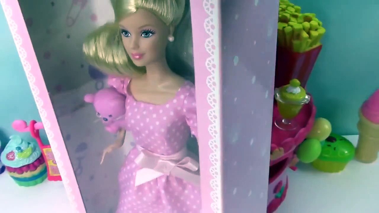 It s A Girl Barbie Doll Collectors Pink Teddy Bear New Born Baby Mattel Unboxing Toy Review