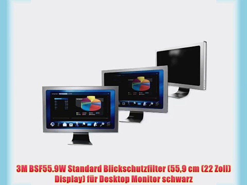 3M BSF55.9W Standard Blickschutzfilter (559 cm (22 Zoll) Display) f?r Desktop Monitor schwarz