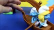 The Smurfs Bridge & Boat Adventure Pack Smurfette & Grouchy on a boat Gargamel sinks with Azrael