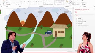 PowerPoint Using Animations,How To Create Animated Scenery In PowerPoint.PowerPoint Presentations Simplified