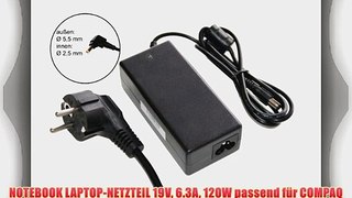 NOTEBOOK LAPTOP-NETZTEIL 19V 6.3A 120W passend f?r COMPAQ PRESARIO 3080US / zd7010US / zd7058CL