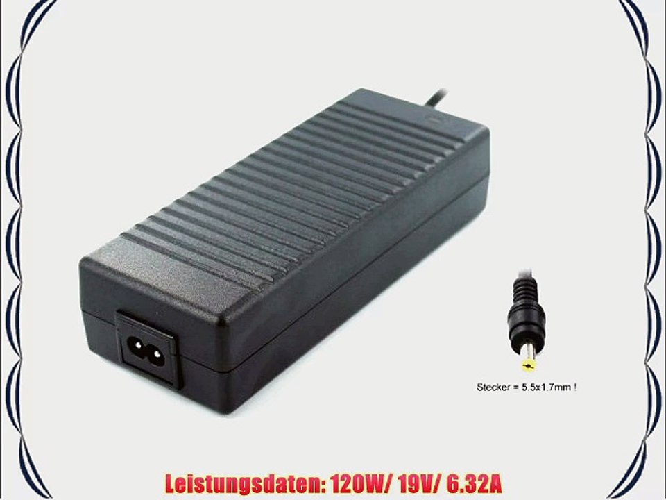 Notebooknetzteil kompatibel mit ACER ASPIRE ETHOS 8950G mit 120W/ 19V/ 6.32A