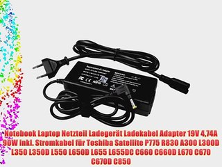 Télécharger la video: Notebook Laptop Netzteil Ladeger?t Ladekabel Adapter 19V 474A 90W inkl. Stromkabel f?r Toshiba