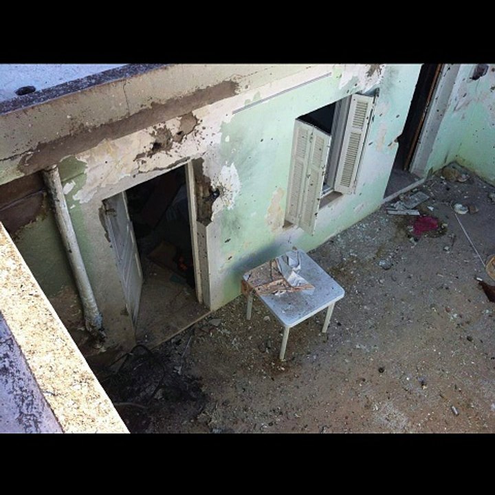 La maison du terroriste après l'intervention de l'armée.