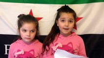 Syrian kids talks in 3rd Anniversary of Syrian revolution
