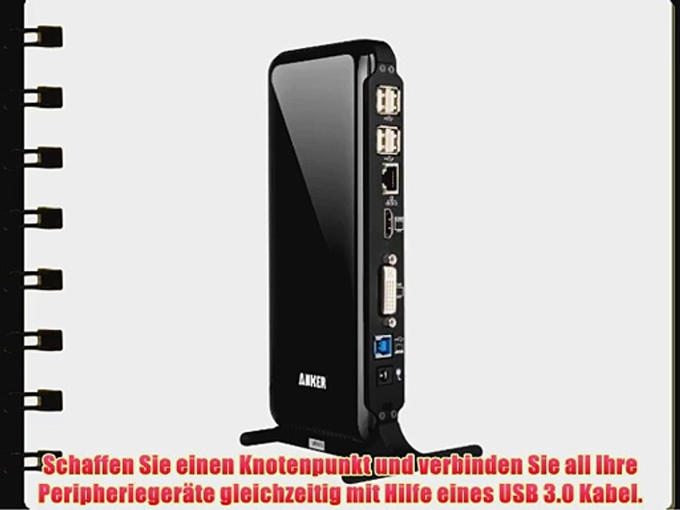 Anker? USB 3.0 Dual Display Docking Station mit DVI/HDMI bis zu 2048 x 1152 Audio Gigabit Ethernet