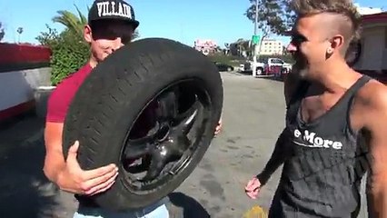 Stealing Car Tires Prank!! -