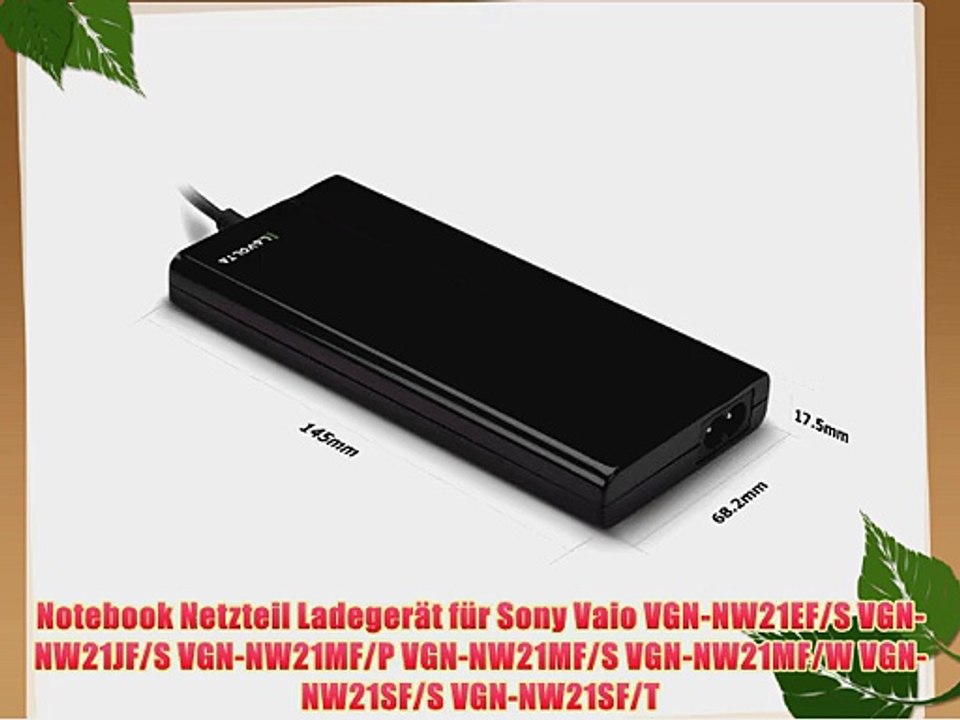 90W USB Ultra Schlank Netzteil f?r Sony Vaio VGN-NW21EF/S VGN-NW21JF/S VGN-NW21MF/P VGN-NW21MF/S