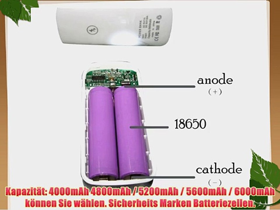 Digimate 4800mAh Pink USB Port Externer Akku Batterie / Powerbank / Power Bank / Ladeger?t