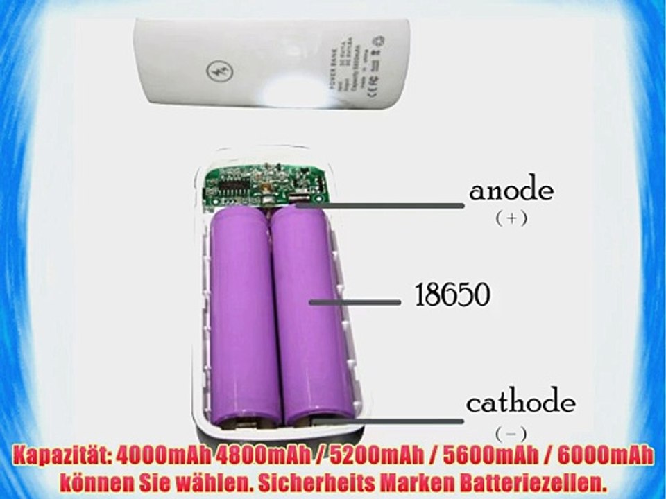 Digimate 6000mAh Pink USB Port Externer Akku Batterie / Powerbank / Power Bank / Ladeger?t