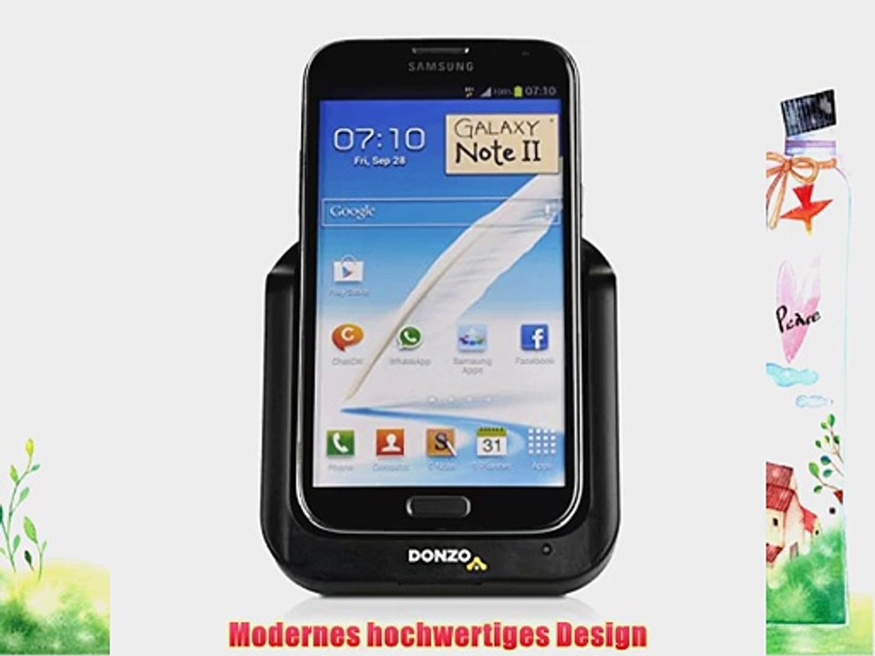 AVANTO USB Dockingstation f?r Samsung Galaxy Note 2 GT-N7100/GT-N7105 mit Ladestation Akkufach/USB