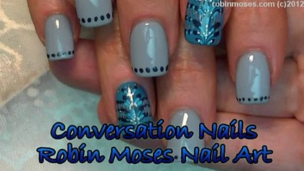 2 Nail Art Tutorial   DIY Easy Blue DOT Nail Art for short nails