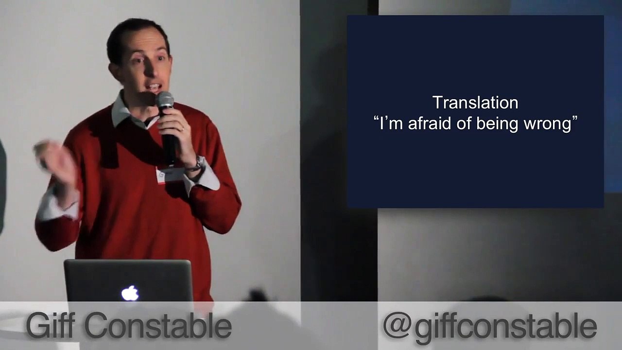 Giff Constable Ignite Lean Startup Talk: "Excuses, Excuses, Excuses" (10/27/11)