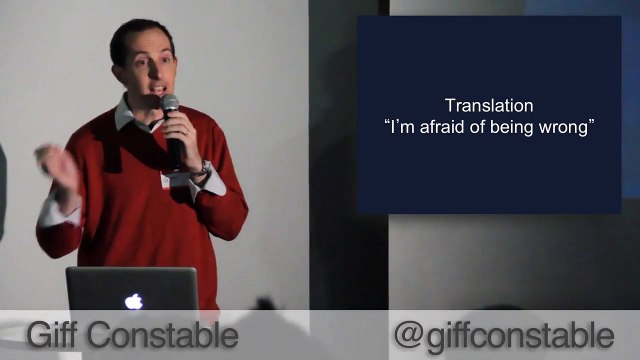 Giff Constable Ignite Lean Startup Talk: Excuses, Excuses, Excuses (10/27/11)