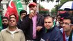 PTI UK Sikandar Ali speech at protest against ‪‎Altaf Hussain‬ in front of 10 Downing Street in London