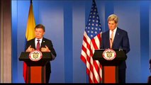 Secretary Kerry Delivers Remarks With Colombian President Santos