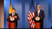 Secretary Kerry Delivers Remarks With Colombian President Santos