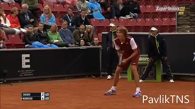 Tommy Robredo vs Alexander Zverev - SWEDISH OPEN 2015 Highlights