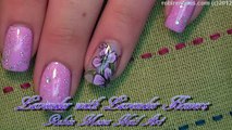 2 Nail Art Tutorials   Easy Nail Art For Beginners   Lavender Iris Flower Nails