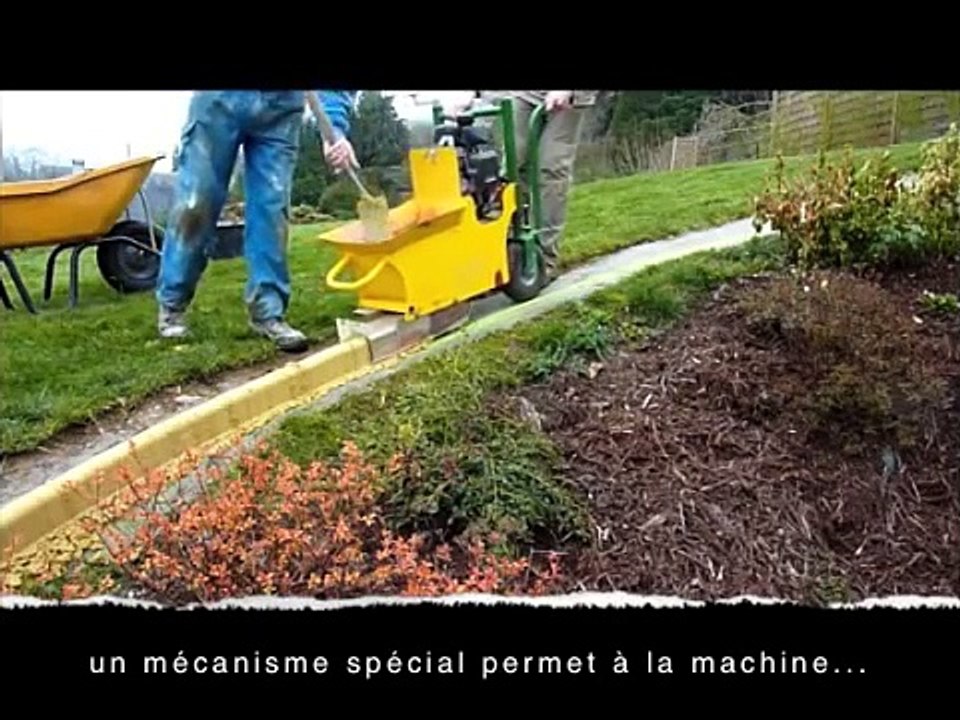 Machine à bordures en béton moulé en continu pour jardins et allées