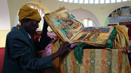 500-year-old Bible in Axum, Ethiopia 2010