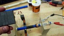 Build a simple DC motor with brushes and commutator