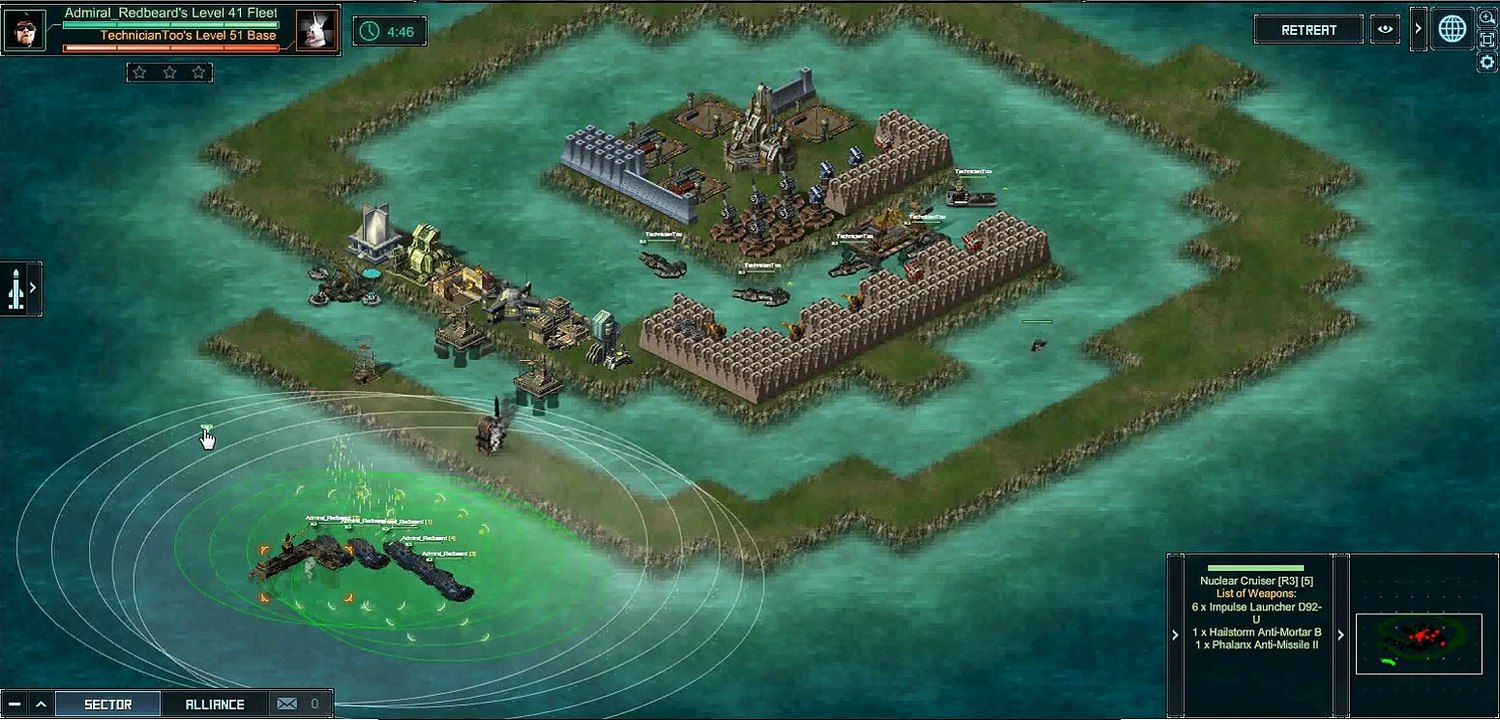 Battle Pirates: Admiral_Redbeard [CAVE] vs. TechnicianToo [KRAZY]