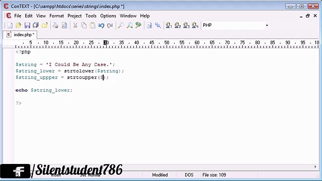Beginner PHP Tutorial - 47 - String Functions Upper _ Lower Case Conversion_‏_1