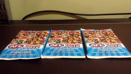 Afl teamcoach 2015 (3 packs) (opening 30) very funny pulls
