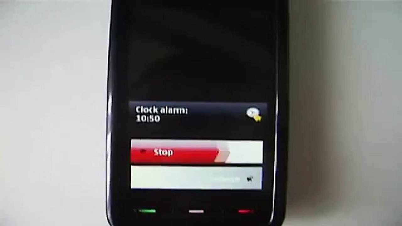Nokia 5800 Slide to Stop/Snooze alarm