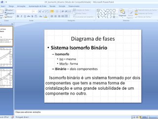 Diagrama e fases de um Sistema Isomorfo Binário
