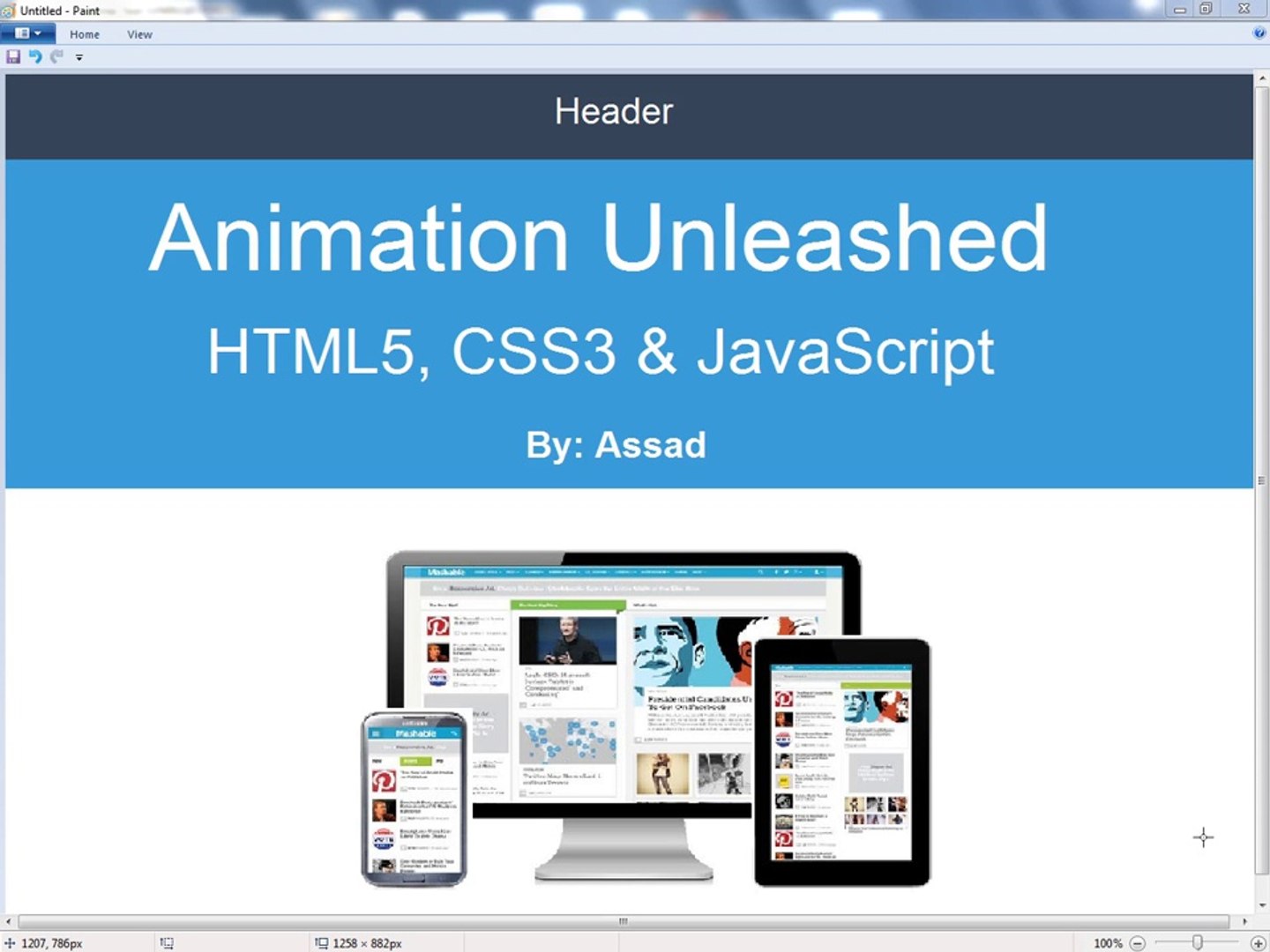 ⁣Web Designing: Collapsing Header with Animated Images