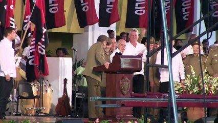 Cuba faz exigências aos EUA em ato do Quartel Moncada