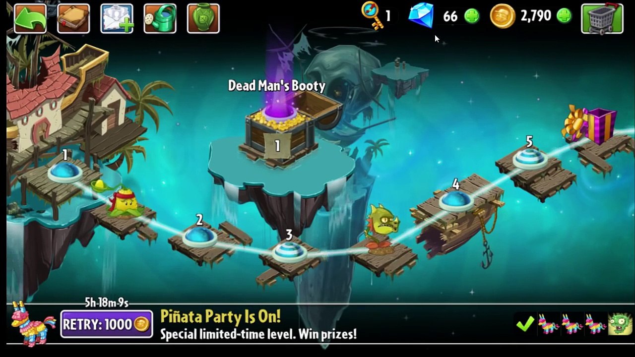 Plants vs Zombies 2 - How To Earn Easy Gems and Coins Fast Free (2015)