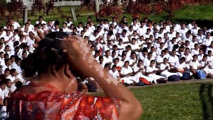 Tonga College school song with dance instructor