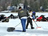 Otis Reservoir Snowmobile Ice Drag Racing