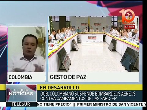 Comunidades colombianas celebran cese de bombardeos a FARC