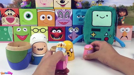Cartoon Network Adventure Time Nesting Dolls with Despicable Me Minions and Peppa Pig