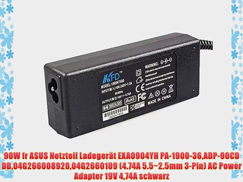 90W fr ASUS Netzteil Ladeger?t EXA0904YH PA-1900-36ADP-90CD DB04G26600892004G2660109 (4.74A