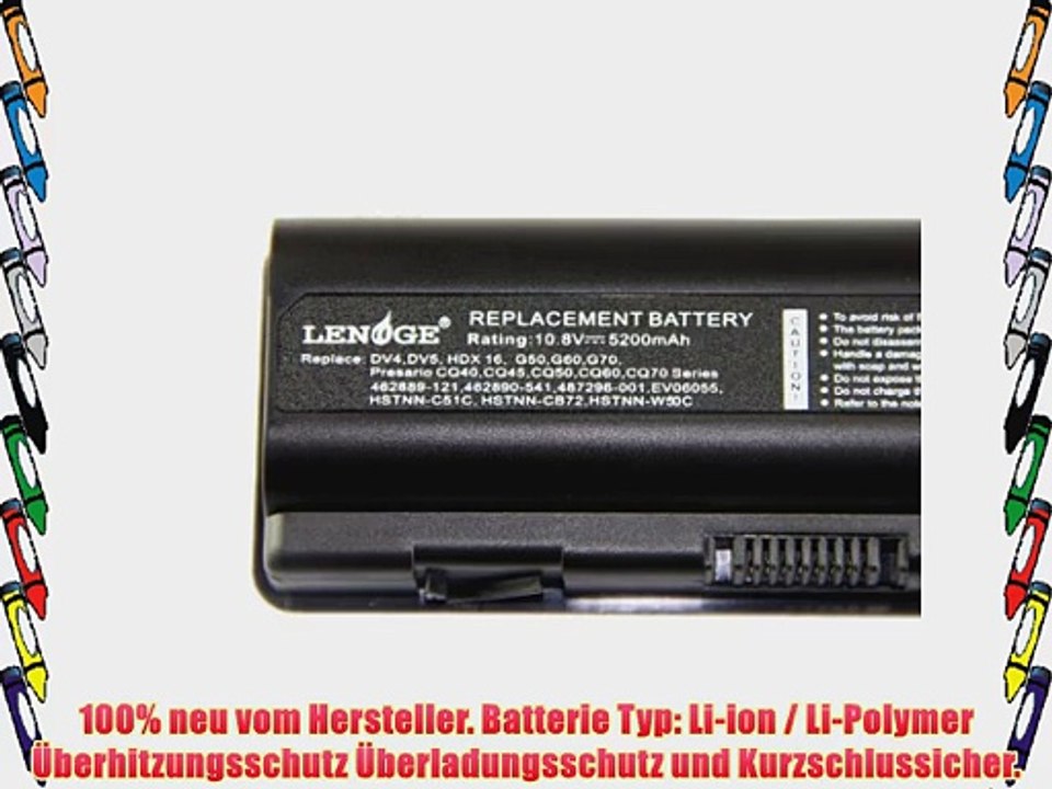 LENOGE? Notebook Batterie Laptop Akku f?r HP Compaq Presario DV4 CQ40 CQ45 CQ50 CQ60 CQ61 CQ70