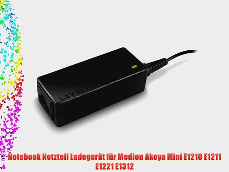 40W Netzteil f?r Medion Akoya Mini E1210 E1211 E1221 E1312 Notebook - Original Lavolta Netbook