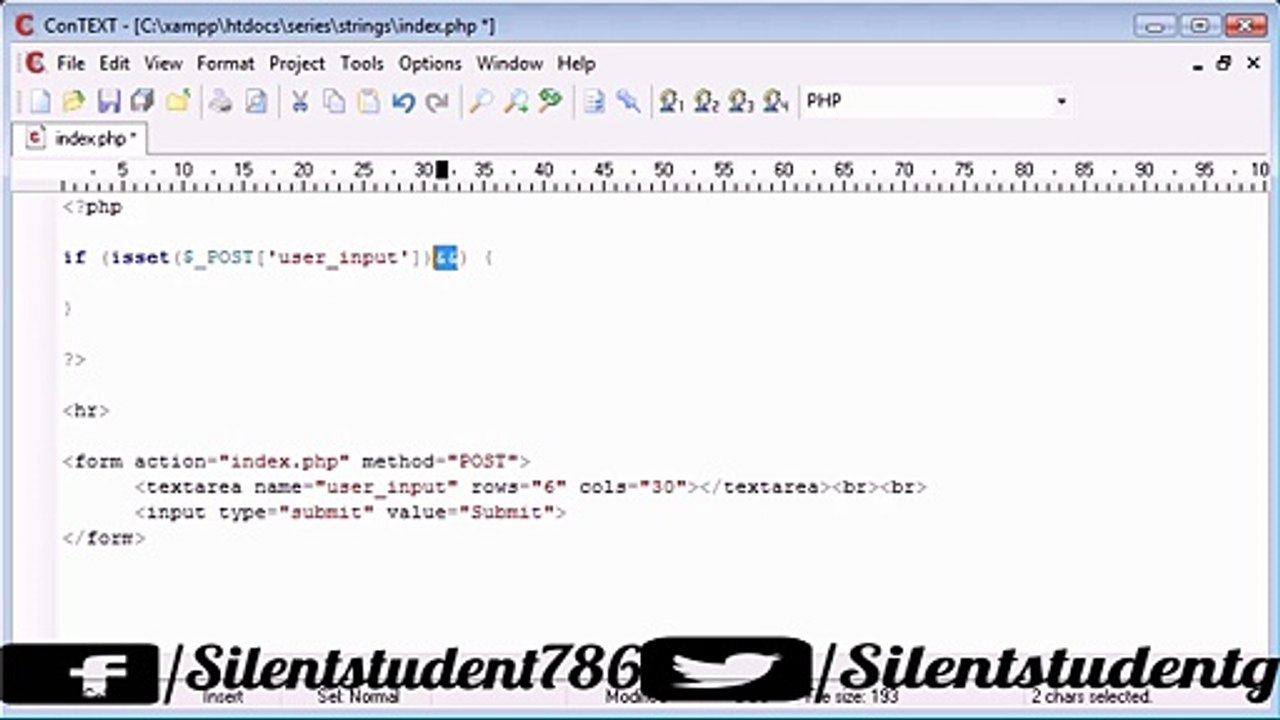 Beginner PHP Tutorial - 52 - Word Censoring Part 1_‏_1