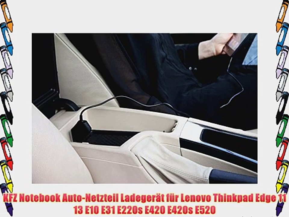 65W KFZ Auto-Netzteil f?r Lenovo Thinkpad Edge 11 13 E10 E31 E220s E420 E420s E520 Notebook