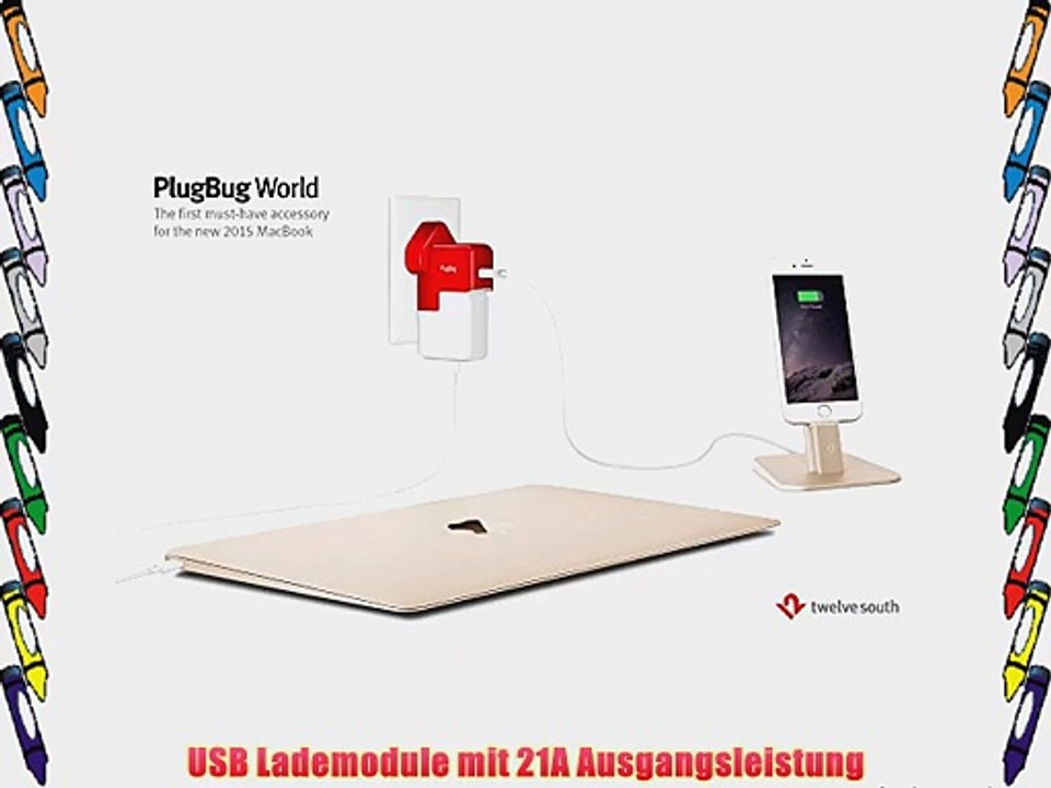Twelve South PlugBug Netzteil f?r MacBook Pro/Air mit USA-Stecker (10 Watt)