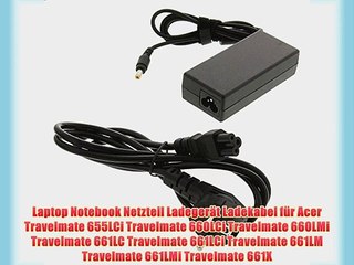 Télécharger la video: Laptop Notebook Netzteil Ladeger?t Ladekabel f?r Acer Travelmate 655LCi Travelmate 660LCi Travelmate