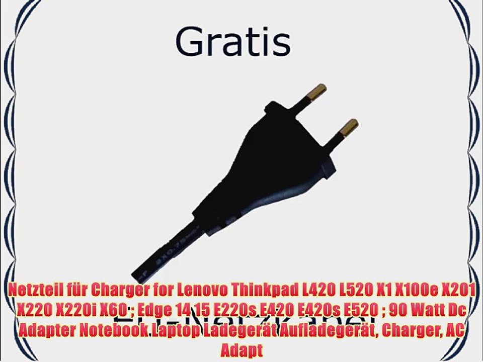 Netzteil f?r Charger for Lenovo Thinkpad L420 L520 X1 X100e X201 X220 X220i X60  Edge 14 15