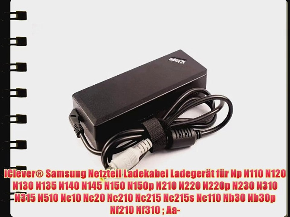 iClever? Samsung Netzteil Ladekabel Ladeger?t f?r Np N110 N120 N130 N135 N140 N145 N150 N150p