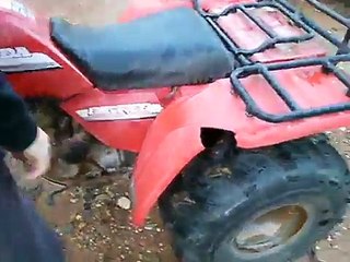 BOBBY RIDEING HIS 1985 HONDA ATC 250 BIG RED THREE WHEELER