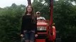 Kaitlyn ALS Ice Bucket Challenge Tractor Farm Ice COLD water from our DEEP well!